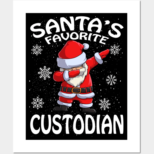 Santas Favorite Custodian Christmas Wall Art by intelus